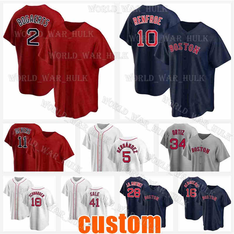2 Xander Bogaerts Jersey 34 David Ortiz 11 Rafael Devers Baseball 10 Hunter Renfroe 18 Kyle Schwarber 41 Chris Sale 5 Enrique Hernandez 28 J.D. Martinez 99 Alex Verdugo, Men custom retro jersey(h w)
2 Xander Bogaerts Jersey 34 David Ortiz 11 Rafael Devers Baseball 10 Hunter Renfroe 18 Kyle Schwarber 41 Chris Sale 5 Enrique Hernandez 28 J.D. Martinez 99 Alex Verdugo, Men custom retro jersey(h w)