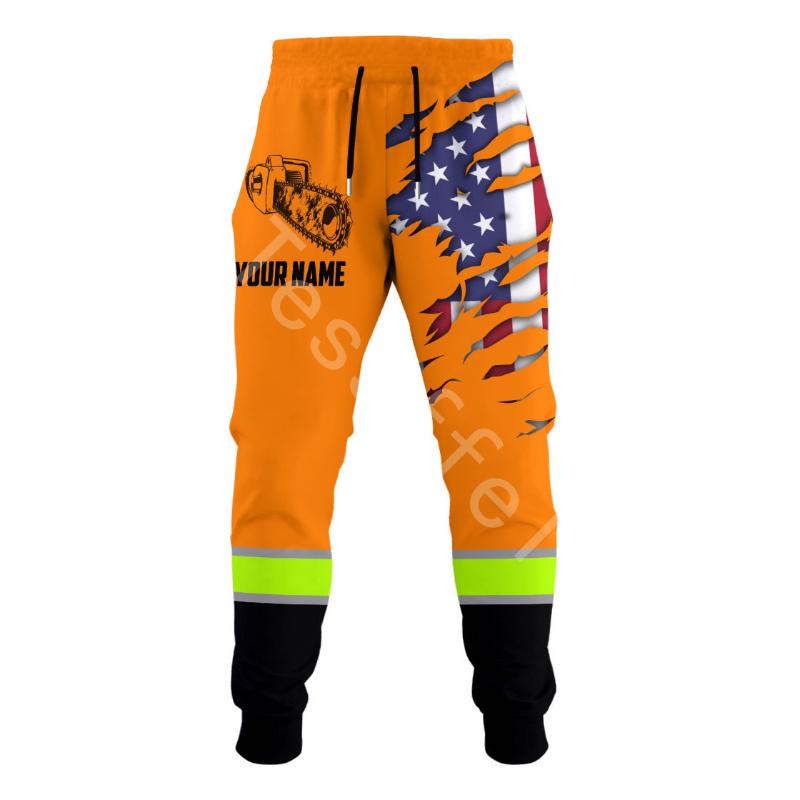 Men's Pants Logger Customized Name Lumberjack 3D Printed Casual Men Trousers Fashion Streetwear Autumn Loose Sports L32