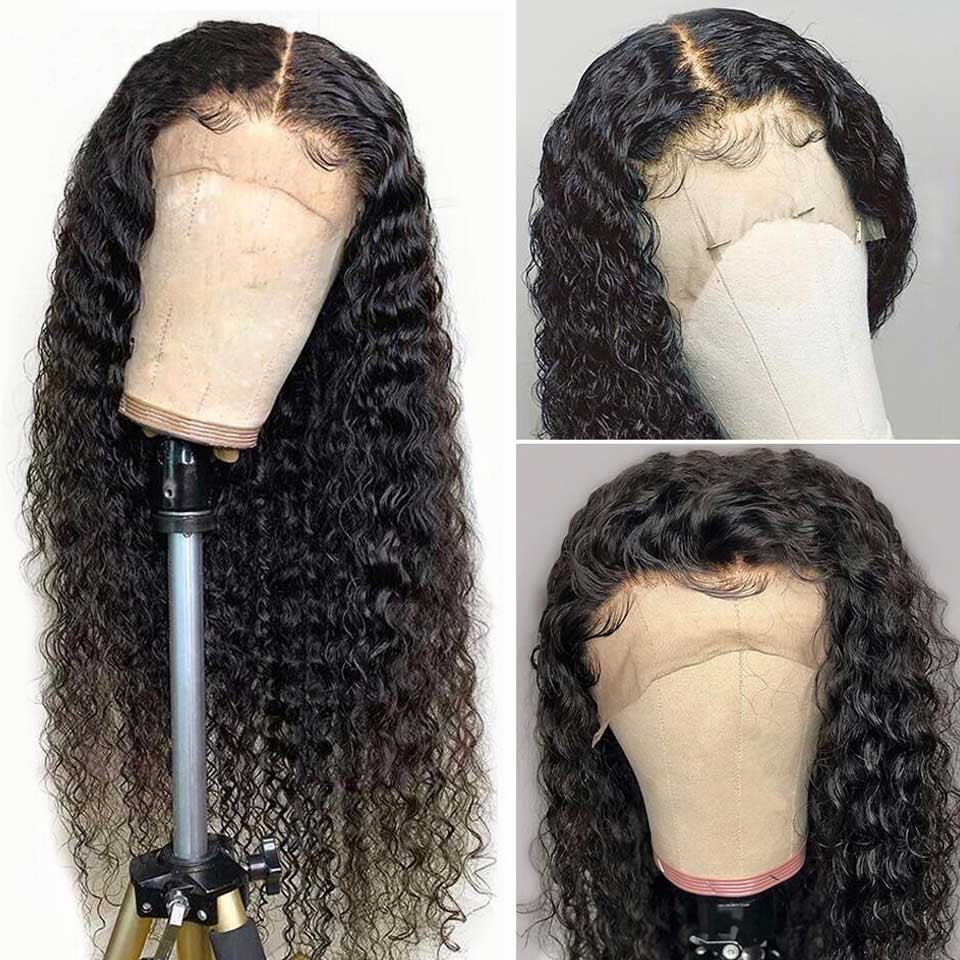 28 30 Inch Deep Wave13x4 Transparent Lace Front Wig Human Hair For Black Women Brazilian Water Wave 5X5 HD swiss Frontal Wigs diva1