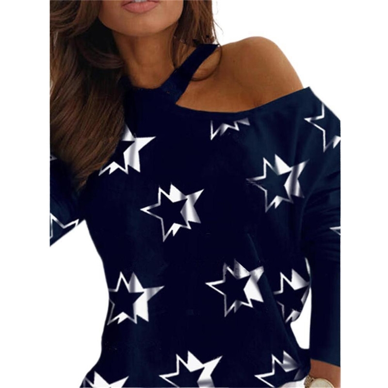 5XL Choker Neck Casual T Shirts Female Cold Shoulder Loose Tees Tops Women Plus Size TShirts Kawaii Love Print Blusa M0101 210406