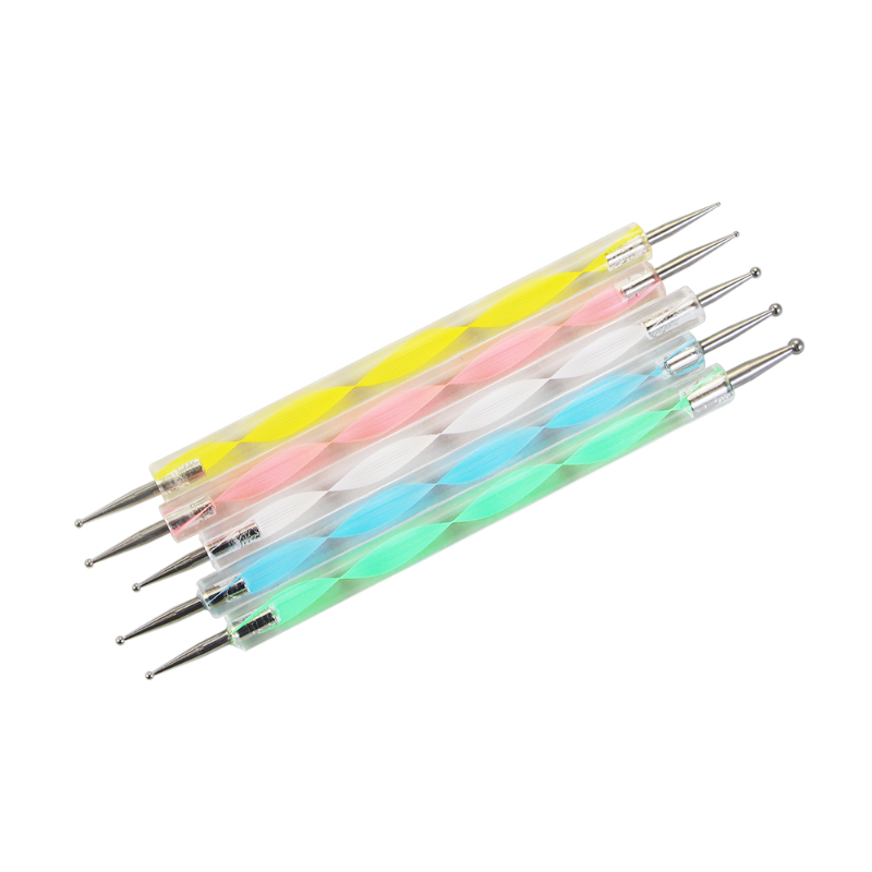 5pcs/set Nail Art Dispensing Tools Double-ended Pointing Pens round head nail tools Dot needle manicure 5 sizes 
5pcs/set Nail Art Dispensing Tools Double-ended Pointing Pens round head nail tools Dot needle manicure 5 sizes