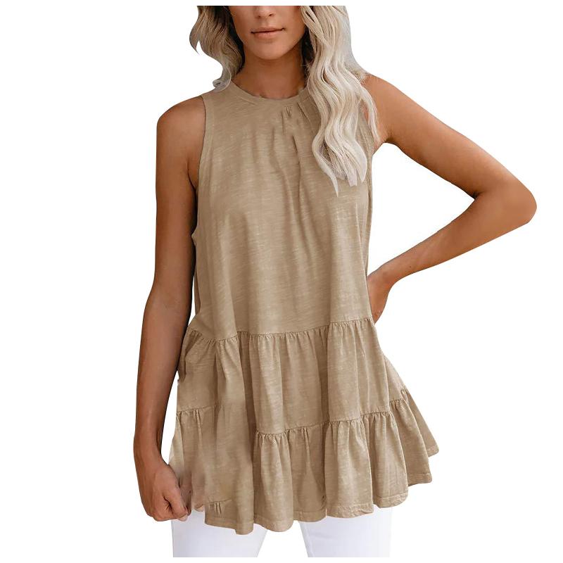 Women's Blouses & Shirts 2021 Summer Sleeveless Women Blouse Fashion Vintage Ladies O-neck Solid Color Pullover Shirt Casual Loose Sexy Eleg, Gray
Women's Blouses & Shirts 2021 Summer Sleeveless Women Blouse Fashion Vintage Ladies O-neck Solid Color Pullover Shirt Casual Loose Sexy Eleg, Gray