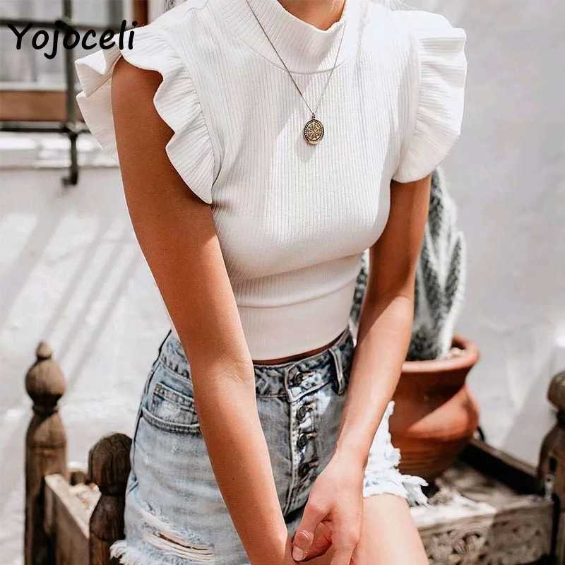 Yojoceli pretty ruffle knit sleeveless sweater jumper pullovers female 210609, White
Yojoceli pretty ruffle knit sleeveless sweater jumper pullovers female 210609, White