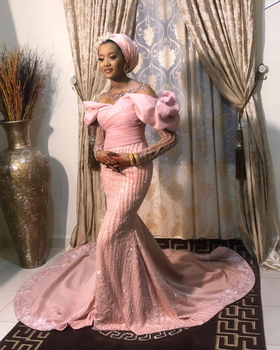 2021 Plus Size Arabic Aso Ebi Luxurious Beaded Crystals Prom Dresses Sheer Neck Mermaid Evening Formal Party Second Reception Gowns Dress ZJ200