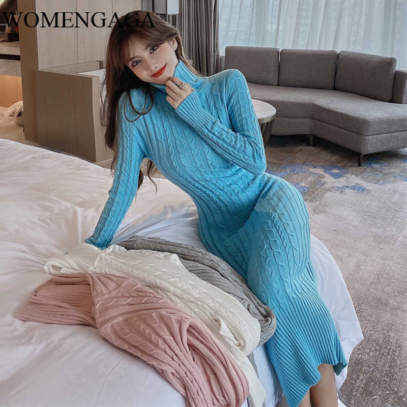WOMENGAGA Autumn Winter Korean Turtleneck Knitted Long Sleeves Knitting Tops Striped Fold Dress Dresses Robe B2IA 210603, Black
WOMENGAGA Autumn Winter Korean Turtleneck Knitted Long Sleeves Knitting Tops Striped Fold Dress Dresses Robe B2IA 210603, Black