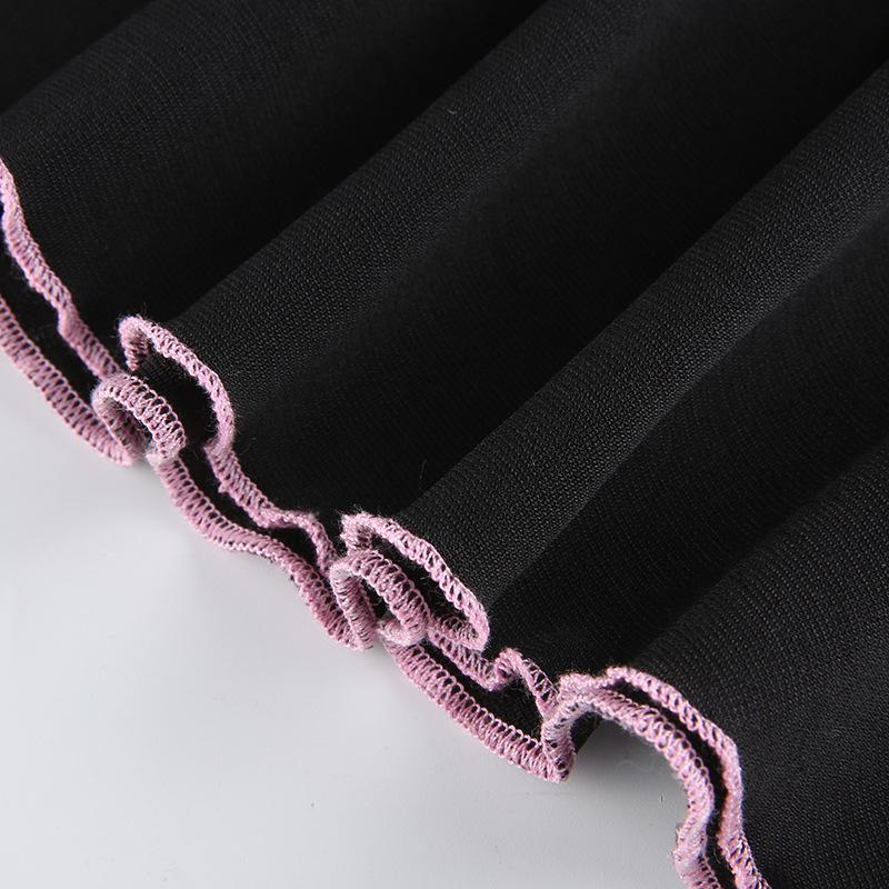 Harajuku Bow Punk Black Mini Skirts Womens Casual High Waisted Short Pleated Skirt Ladies Preppy Style Summer Fashion 2021 Gift