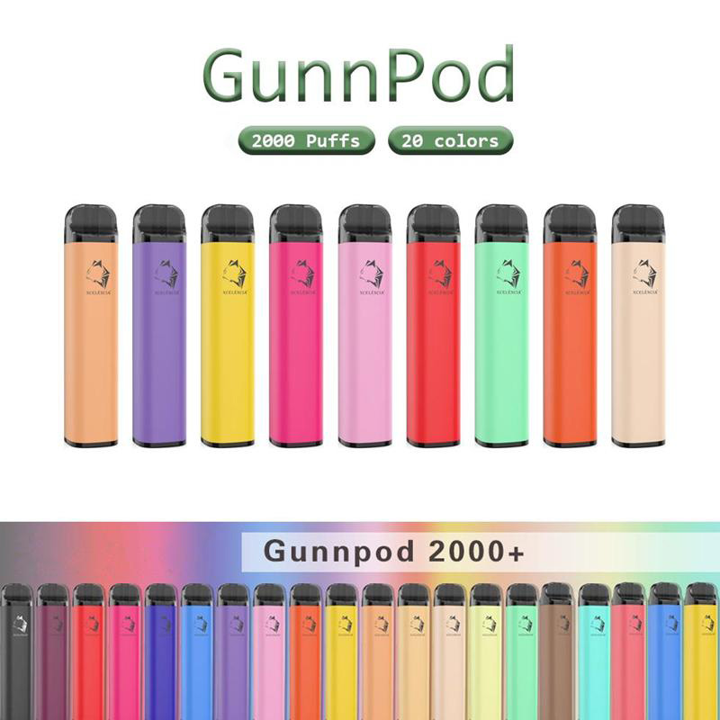 Gunnpod Disposables Vape Electronic Cigarettes Device Vapes Kit 2000 Puffs 1250mAh Battery Prefilled 8.0ml Oil Pod Stick Pen pk Bang XXL
Gunnpod Disposables Vape Electronic Cigarettes Device Vapes Kit 2000 Puffs 1250mAh Battery Prefilled 8.0ml Oil Pod Stick Pen pk Bang XXL