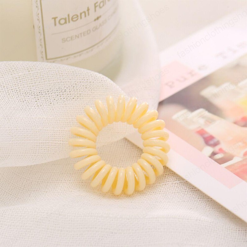 Telephone Wire hairband candy color Ponytail Holder Elastic Phone Cord Line hair tie accessories kid gift