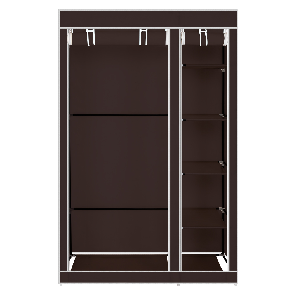 Portable Clothes Closet Wardrobe with Non-woven Fabric and Hanging Rod Quick and Easy to Assemble Dark Size 67"
Portable Clothes Closet Wardrobe with Non-woven Fabric and Hanging Rod Quick and Easy to Assemble Dark Size 67"