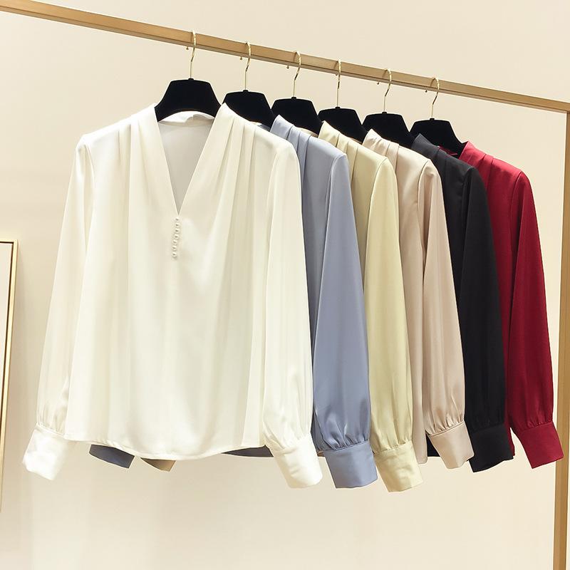 Women's Blouses & Shirts Women Summer Soft Chiffon Blouse 2021 Fashion Long Sleeve V-Neck Beading Button 5XL Plus Size Loose Blusas Mujer, White
Women's Blouses & Shirts Women Summer Soft Chiffon Blouse 2021 Fashion Long Sleeve V-Neck Beading Button 5XL Plus Size Loose Blusas Mujer, White
