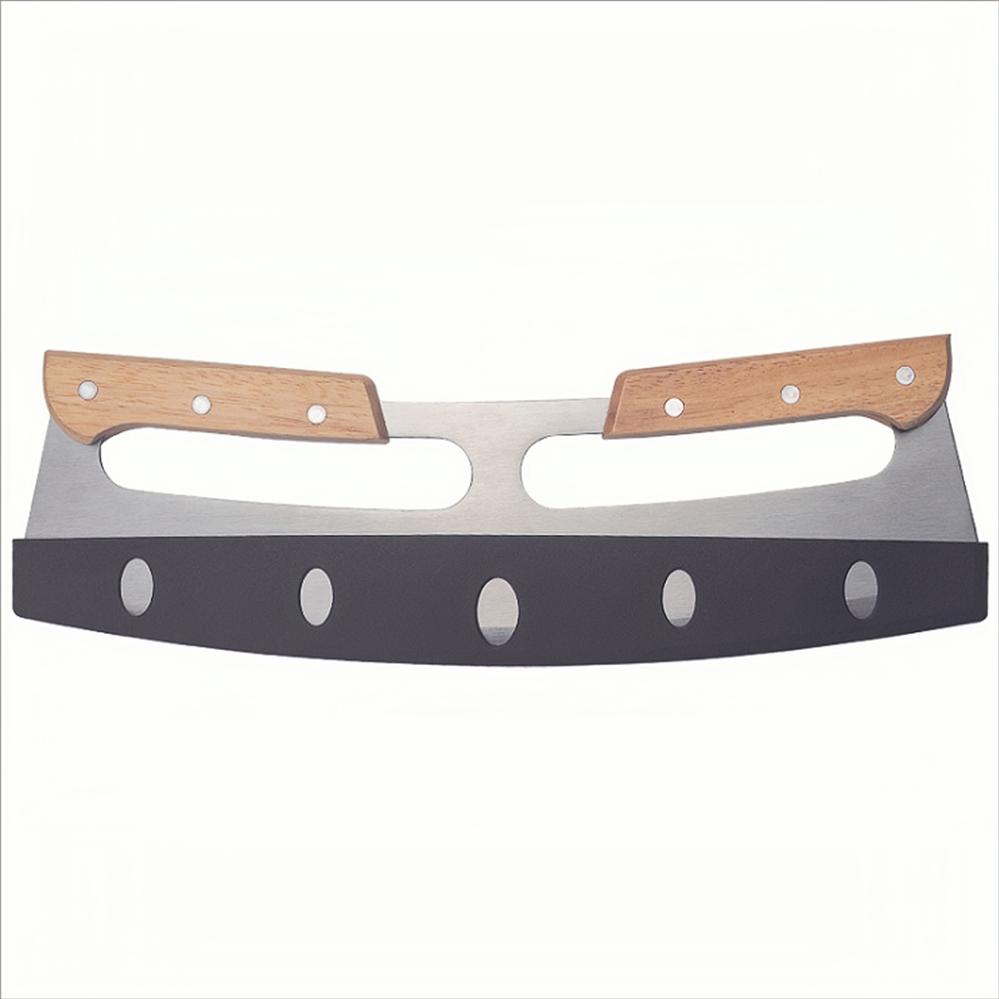 Stainless Steel cake Cutter tool Sharp Pizza Slicer Knives Chopper with Wooden handle Dough Accessories and Blade Cover4802434