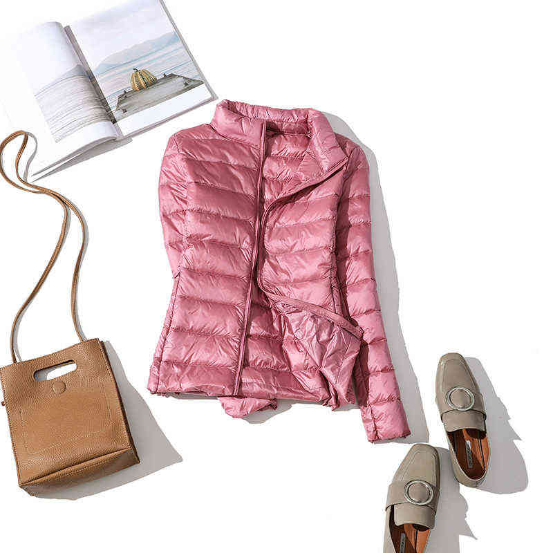 Ultra-Light Duck Down Jacket Women Warm Quilted Parkas Winter s Hooded Coats Autumn Outwear Overcoat Plus Size 211126