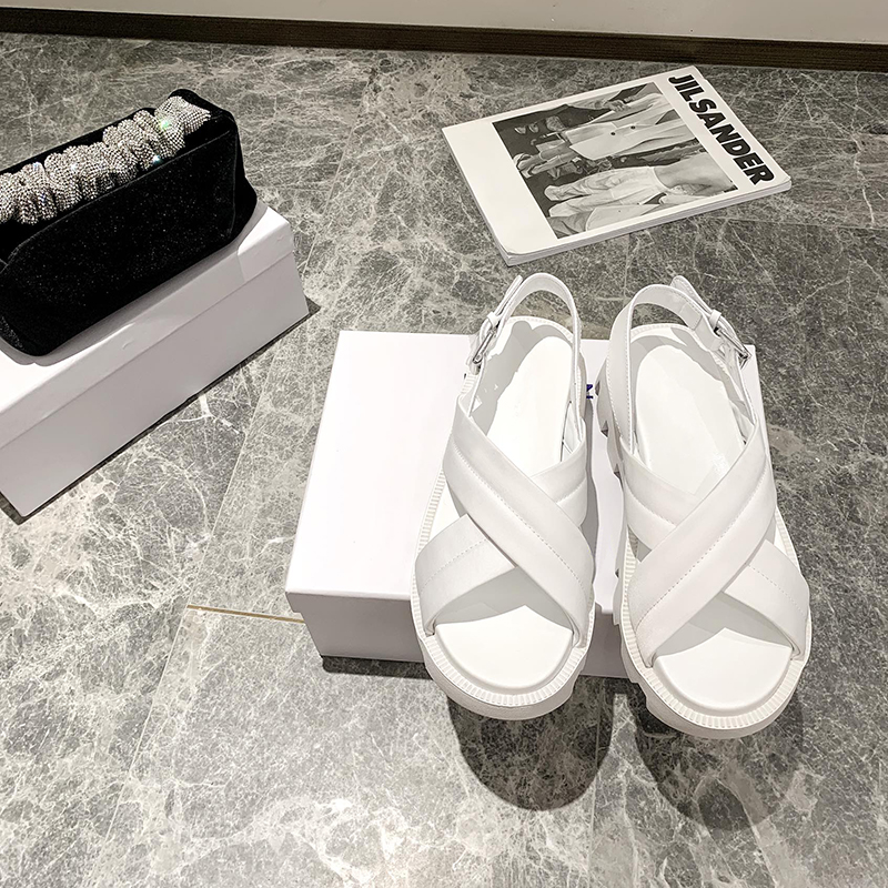 Sandals Chunky Women Casual Shoes Woman Flats Summer Women's Fashion Platform Female Sandles Genuine Leather Sandal Slippers White, Black
Sandals Chunky Women Casual Shoes Woman Flats Summer Women's Fashion Platform Female Sandles Genuine Leather Sandal Slippers White, Black