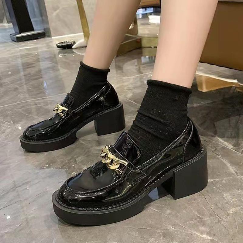 Dress Shoes Women High Heels Winter Platform Casual Loafers Metal Decoration Girls Pu Leather Footwear Fashion Female, Blackplus
Dress Shoes Women High Heels Winter Platform Casual Loafers Metal Decoration Girls Pu Leather Footwear Fashion Female, Blackplus