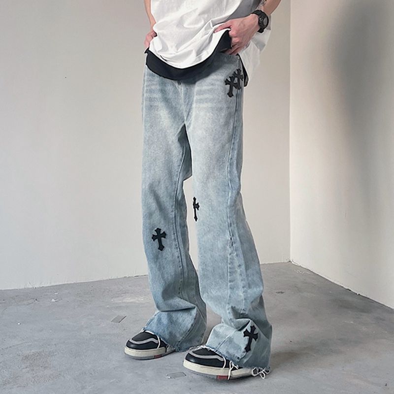 Cross Born Denim Broek Patch Wipe Pipe Losse High Tail Female Vintage Streetwear Women Flare Jeans, Blue
Cross Born Denim Broek Patch Wipe Pipe Losse High Tail Female Vintage Streetwear Women Flare Jeans, Blue
