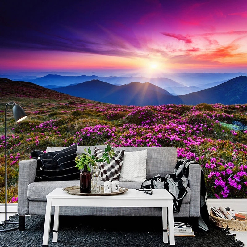 Custom Size Wallpaper 3D Pastoral Nature Landscape Photo Wall Mural Living Room Bedroom Background Painting