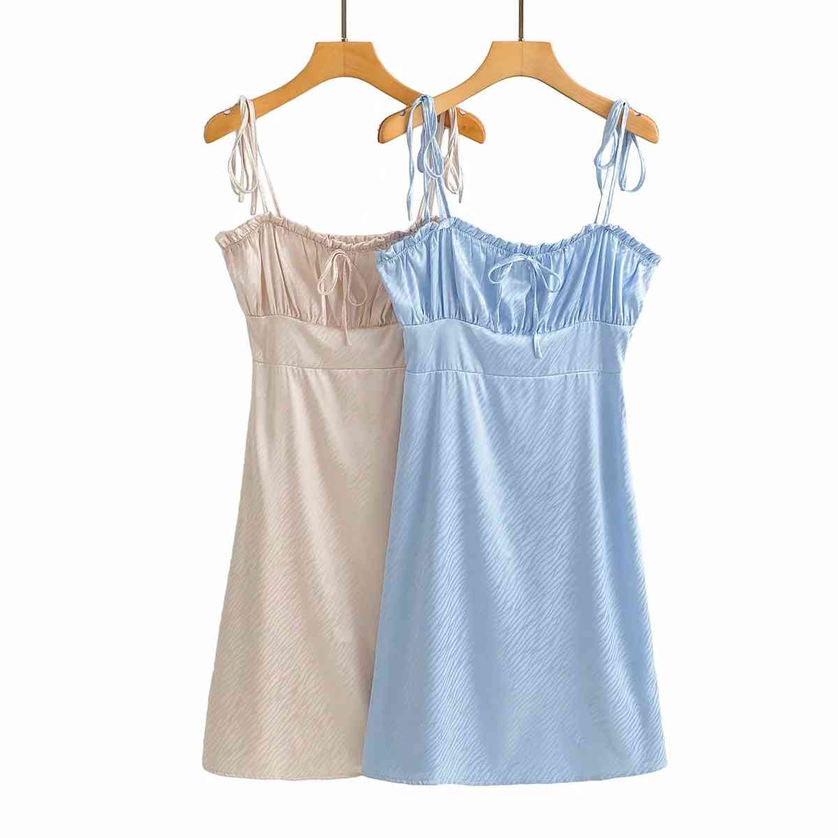 Foridol vintage satin blue party dress women elegant sleeveless club long maxi dress vestidos de fiesta backless lace up dress 210415