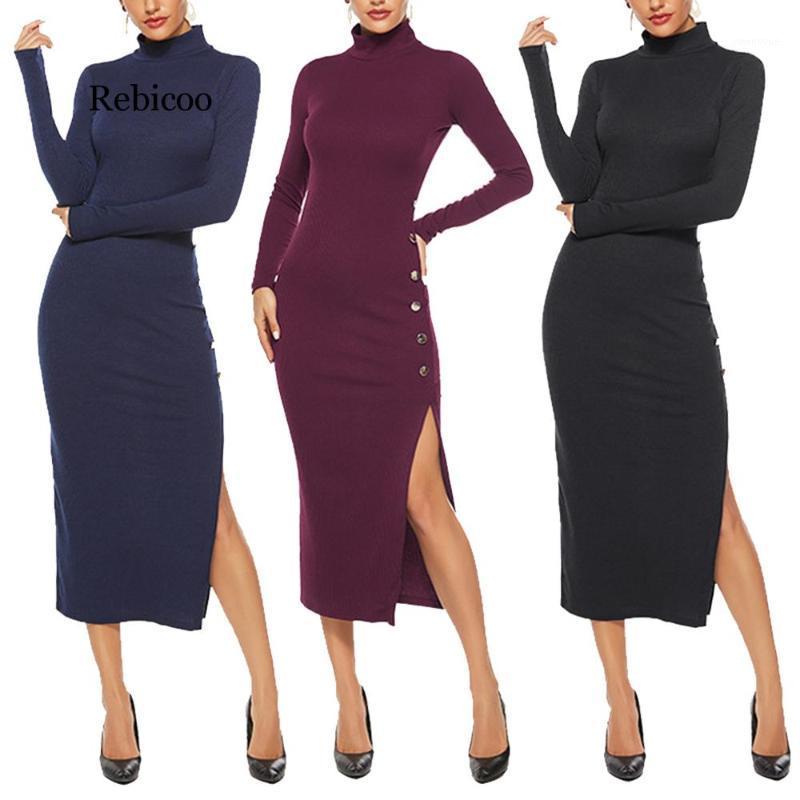 Casual Dresses Autumn Turtleneck Women Knitwear Dress Sexy Long Sleeves Bodycon Plus Size Solid Color Slit Vestidos Midi, Dark blue
Casual Dresses Autumn Turtleneck Women Knitwear Dress Sexy Long Sleeves Bodycon Plus Size Solid Color Slit Vestidos Midi, Dark blue