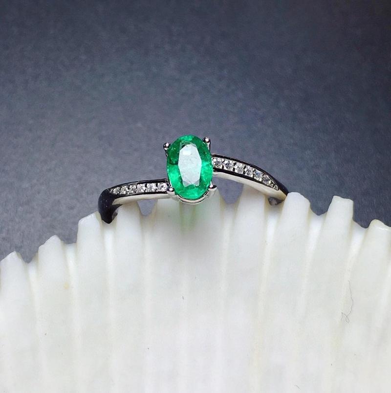 The Birthday Gift Emerald Ring Natural And Real 925 Sterling Silver Fine Jewelry Cluster Rings