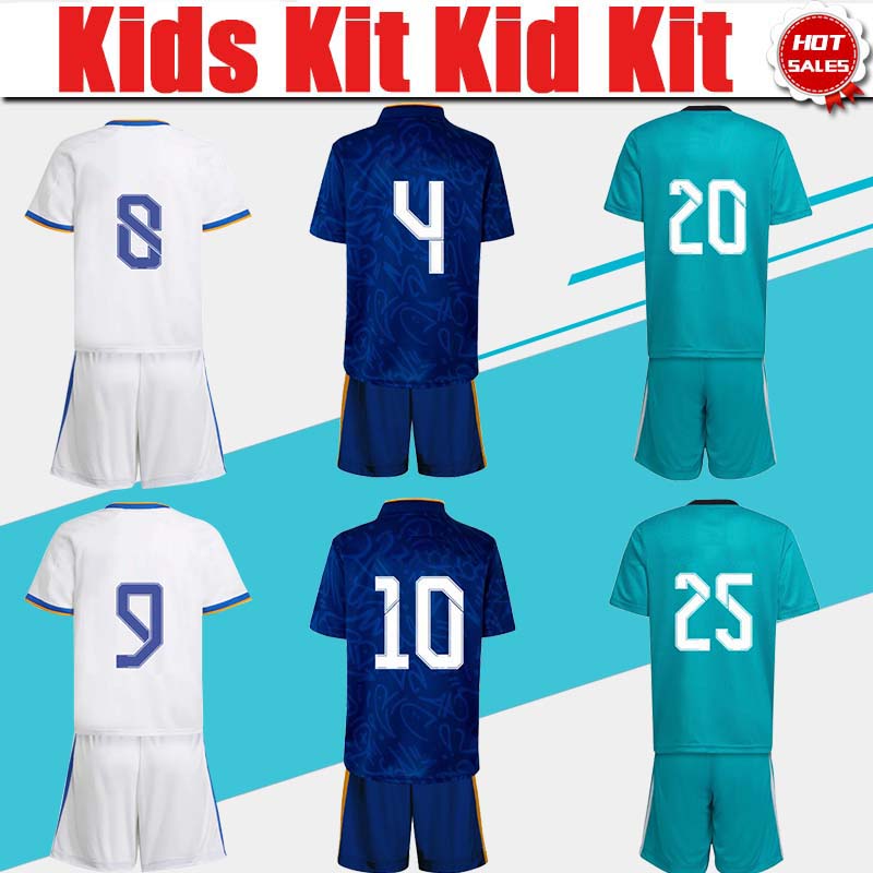 Kids Kit Camiseta Soccer Jersey Home White 2021/2022 Away Blue Soccer Shirt Children 3rd Green Customized Football Uniforms +Shorts
Kids Kit Camiseta Soccer Jersey Home White 2021/2022 Away Blue Soccer Shirt Children 3rd Green Customized Football Uniforms +Shorts