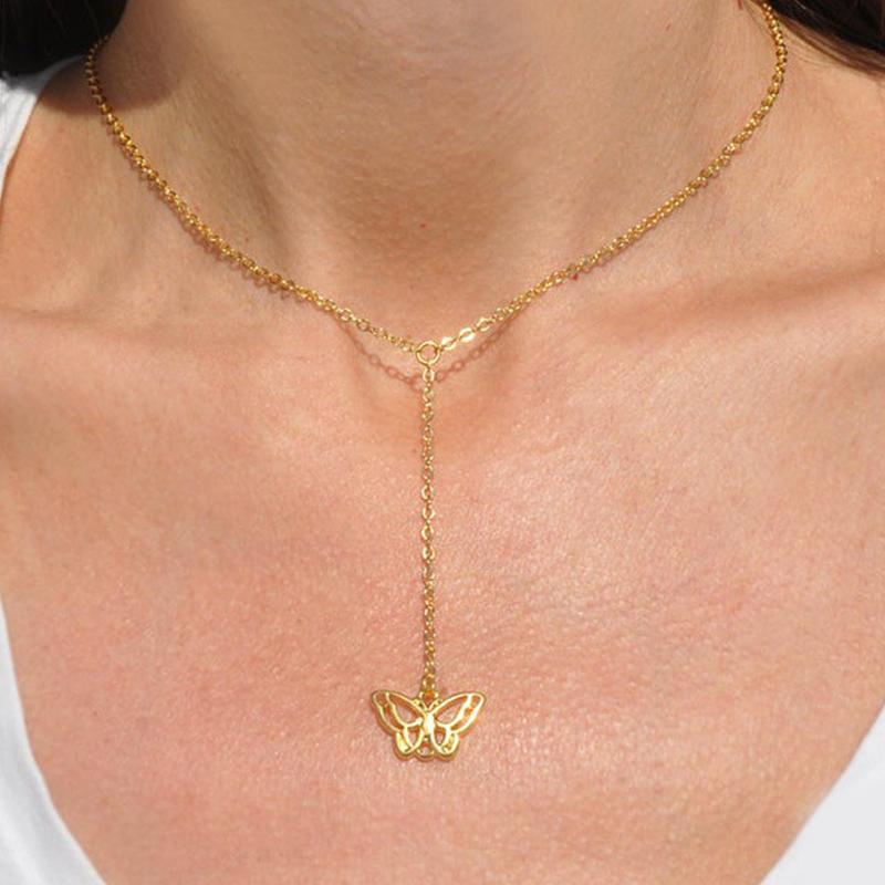 Pendant Necklaces 1 Pcs Women Simple Gold Color Chain Butterfly Clavicle Ladies Beach Party Sweet Jewelry
Pendant Necklaces 1 Pcs Women Simple Gold Color Chain Butterfly Clavicle Ladies Beach Party Sweet Jewelry