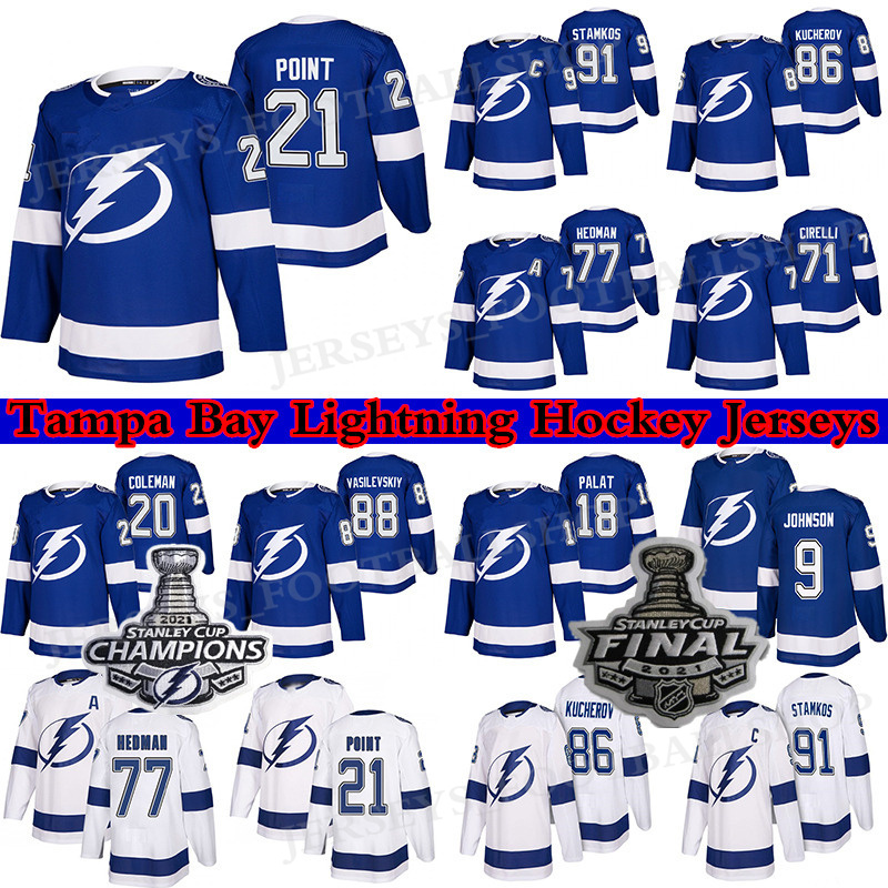 Tampa Bay Lightning Jersey 2021 Stanley Champions 86 Nikita Kucherov 77 Victor Hedman 21 Brayden Point 88 Andrei Vasilevskiy hockey jerseys, White mens
Tampa Bay Lightning Jersey 2021 Stanley Champions 86 Nikita Kucherov 77 Victor Hedman 21 Brayden Point 88 Andrei Vasilevskiy hockey jerseys, White mens