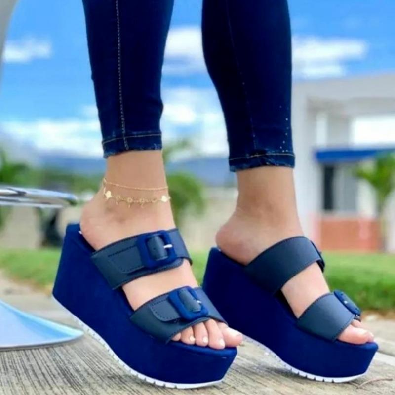 Sandals Comemore 2021 Women's Shoes Pu Slope Heel Heightening One Buckle Non-slip Comfortable Platform Sandy Beach Slippers, Black
Sandals Comemore 2021 Women's Shoes Pu Slope Heel Heightening One Buckle Non-slip Comfortable Platform Sandy Beach Slippers, Black