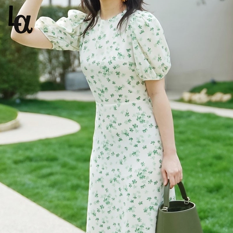 Summer Dress Korean Puff Sleeve Sweet Elegant Floral Women Slim Vintage Midi Party Females 210519, As picture
Summer Dress Korean Puff Sleeve Sweet Elegant Floral Women Slim Vintage Midi Party Females 210519, As picture