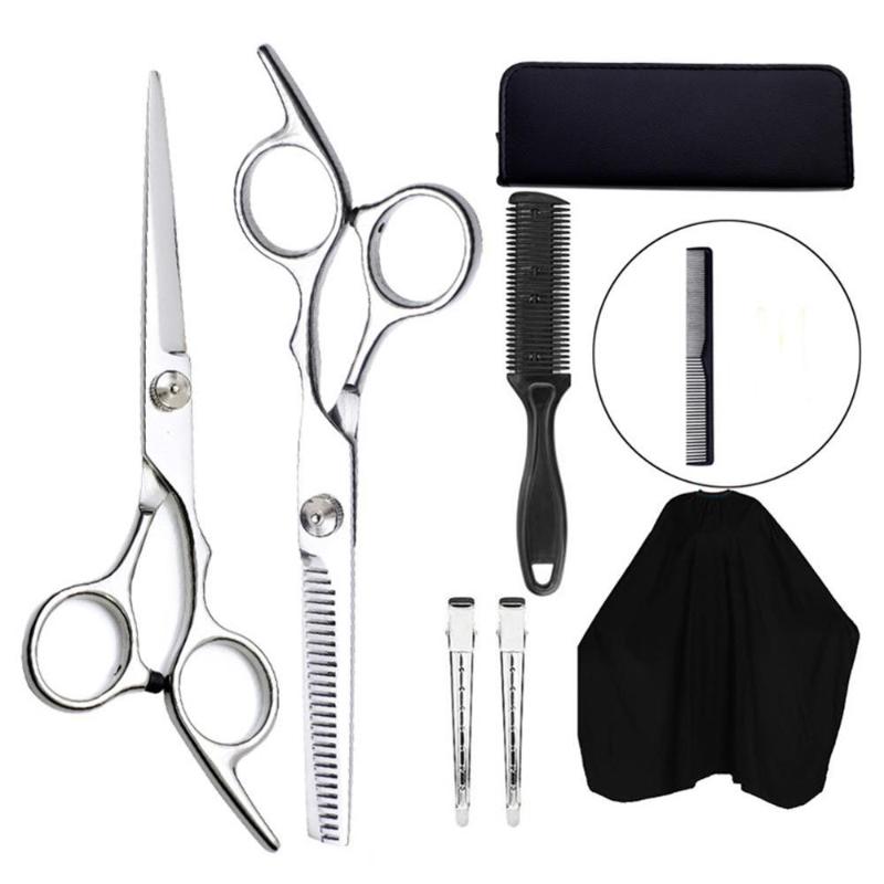 Hair Scissors 9pcs Professional Hairdresser Set Hairdressing Thinning Cutter Comb For Salon Barbers Use