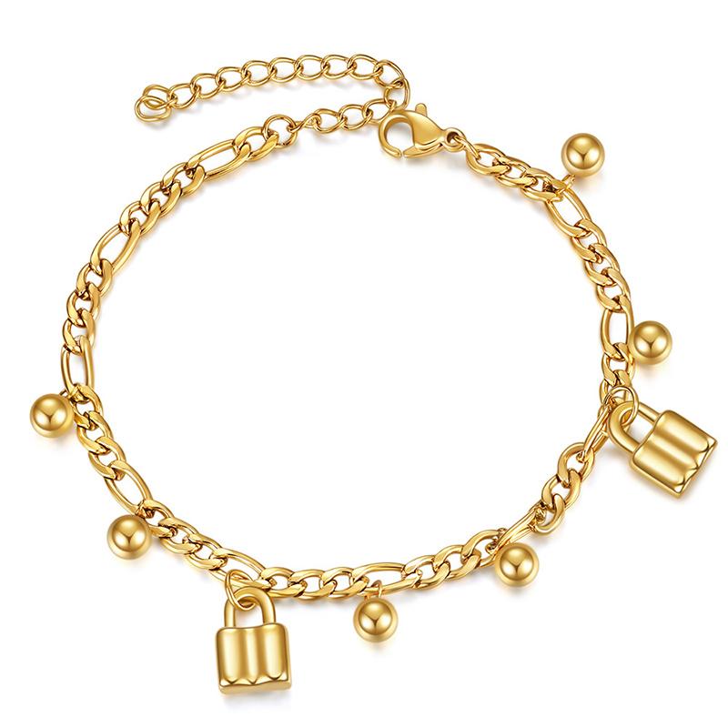 Link, Chain 3 Color Titanium Steel Lock Bead Pendants Link Bracelets For Women Ladies Trendy Jewelry Gift Drop, Black
Link, Chain 3 Color Titanium Steel Lock Bead Pendants Link Bracelets For Women Ladies Trendy Jewelry Gift Drop, Black