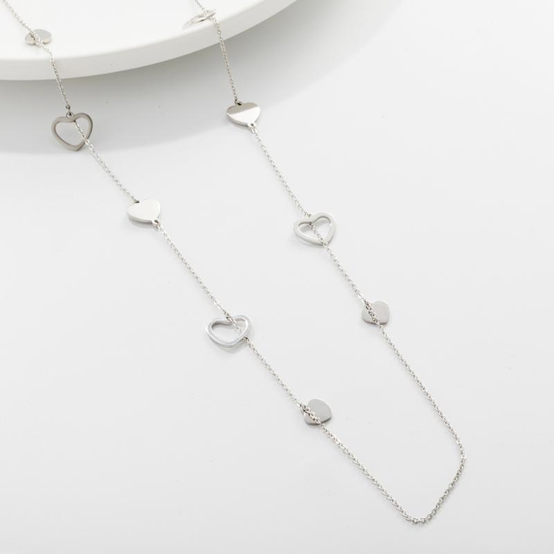 Multi Heart Charms Stainless Steel Long Chain Necklace For Women Rose Gold Elegant Sweater Party Wedding Jewelry 2021 Chains
Multi Heart Charms Stainless Steel Long Chain Necklace For Women Rose Gold Elegant Sweater Party Wedding Jewelry 2021 Chains