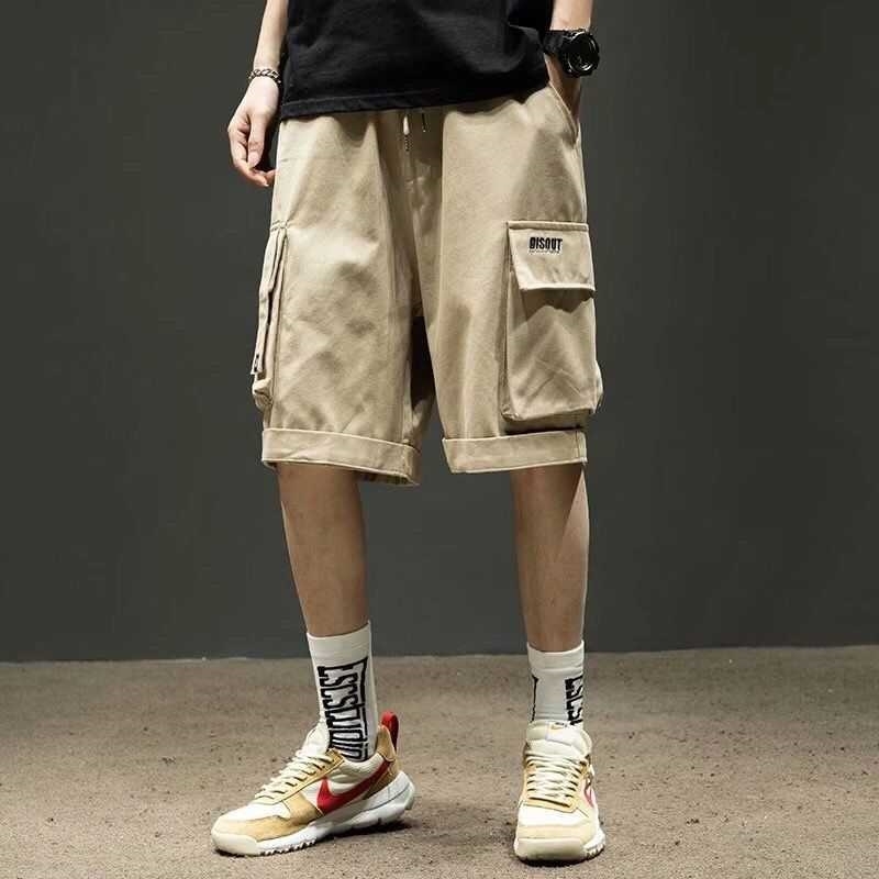tooling shorts men's summer fashion brand yu wenle big pocket loose casual khaki trend straight tube capris, White;black
tooling shorts men's summer fashion brand yu wenle big pocket loose casual khaki trend straight tube capris, White;black