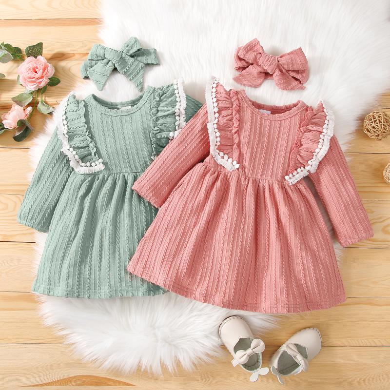 Girl's Dresses Arrival Spring Autumn Baby Girls Long Sleeve Ruffle Dress For Solid Casual A-line Infant Clothing, Red;yellow
Girl's Dresses Arrival Spring Autumn Baby Girls Long Sleeve Ruffle Dress For Solid Casual A-line Infant Clothing, Red;yellow