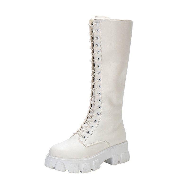 Boots Women Knee High 2022 Spring Autumn Female Fashion Platform Cross Lace Up Goth Long Black Plus Size 35-43 Woman Shoes
Boots Women Knee High 2022 Spring Autumn Female Fashion Platform Cross Lace Up Goth Long Black Plus Size 35-43 Woman Shoes