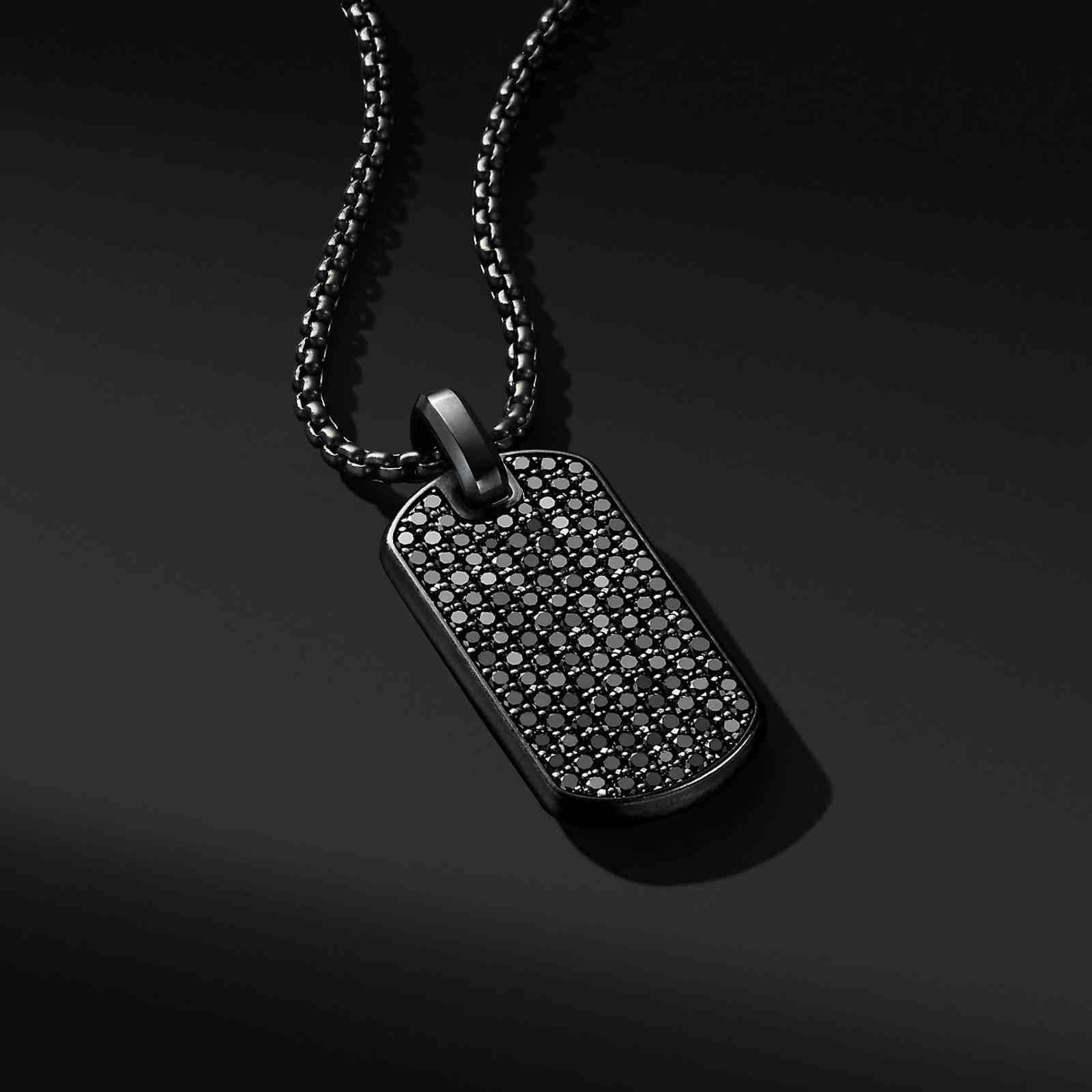 Mens Dog Black Dog Charm Pendant Men Stainls Steel Necklace For Mens