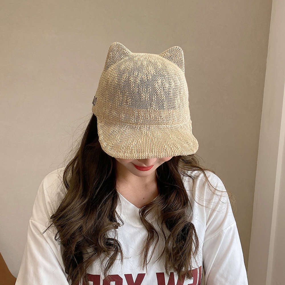 Sun hat female sunshade Korean Summer versatile sunscreen outdoor cute cat ear eaves hat, Blue;gray
Sun hat female sunshade Korean Summer versatile sunscreen outdoor cute cat ear eaves hat, Blue;gray
