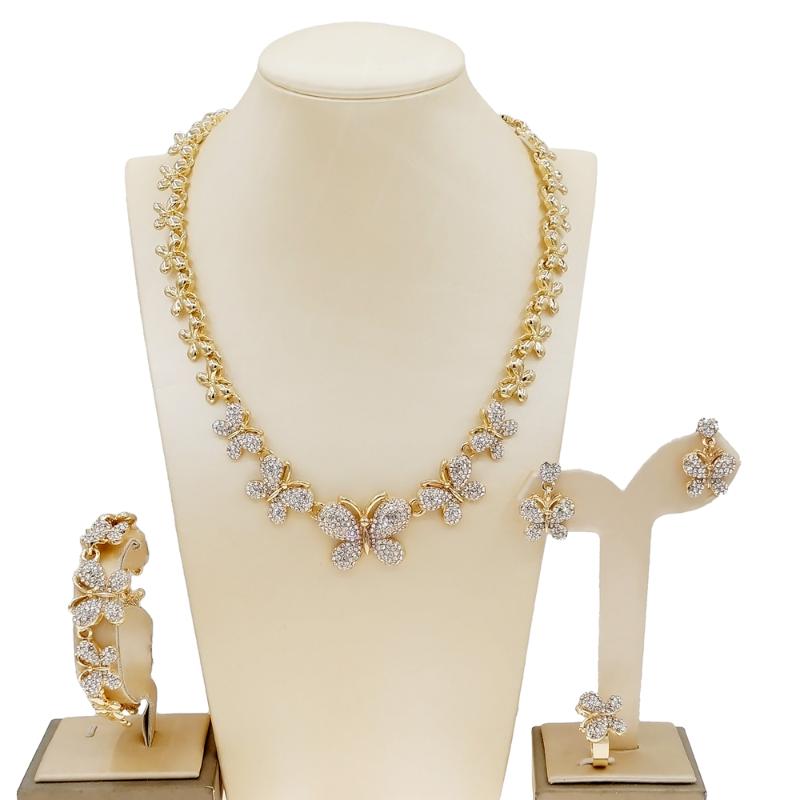 Earrings & Necklace Wedding Jewelry Set Heart Gold Color Crystal Nigerian African Beads Sets Gifts For Women, Silver
Earrings & Necklace Wedding Jewelry Set Heart Gold Color Crystal Nigerian African Beads Sets Gifts For Women, Silver