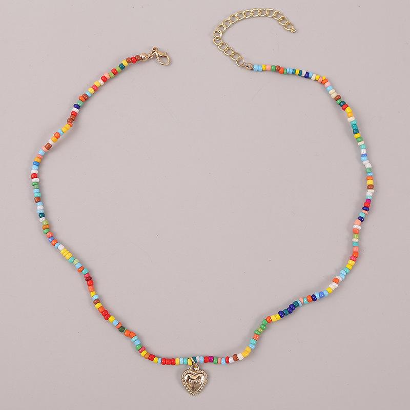 Pendant Necklaces Colorful Africa Beads Chain Collar Necklace For Women Love Heart Choker Women's Neck Chains Summer Jewelry, Silver
Pendant Necklaces Colorful Africa Beads Chain Collar Necklace For Women Love Heart Choker Women's Neck Chains Summer Jewelry, Silver