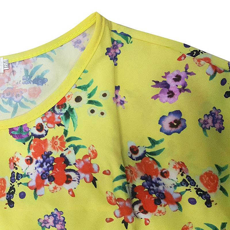 6XL Large Size Summer Dres Vestidos Plus Casual Straight Floral Print Big Ladies Party es 210623