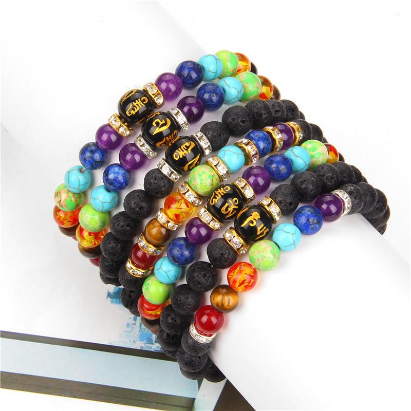 Beaded, Strands 7 Chakra Healing Beaded Bracelet Natural Lava Stone Beads 8MM For Women Men Fashion Yoga Jewelry Drop Pulseira
Beaded, Strands 7 Chakra Healing Beaded Bracelet Natural Lava Stone Beads 8MM For Women Men Fashion Yoga Jewelry Drop Pulseira