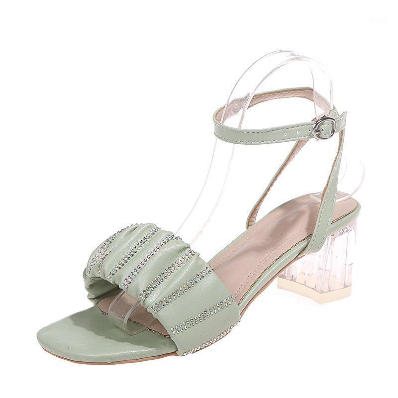 Women's Sandals Pure Color Simple Folds Vamp With Rhinestones Embellished Fashion Heel Elegant 2021 Dress Shoes, Green
Women's Sandals Pure Color Simple Folds Vamp With Rhinestones Embellished Fashion Heel Elegant 2021 Dress Shoes, Green
