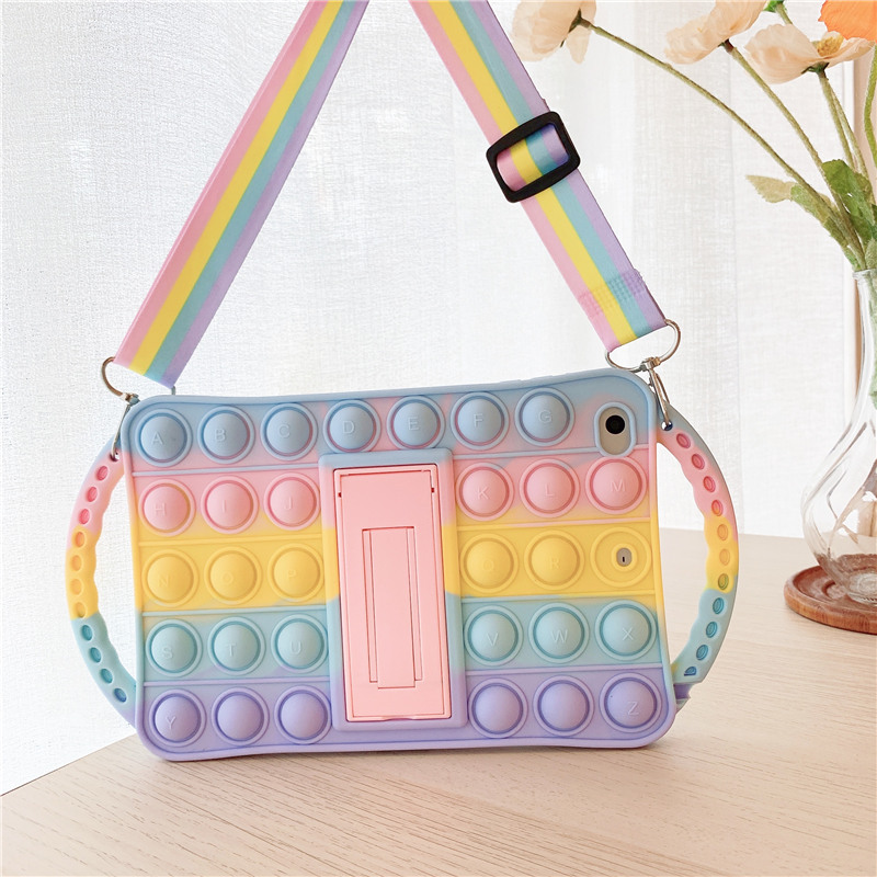 Rainbow Popit Push Bubble Portable Silicone Holder Case For Apple iPad Pro Air Mini Autism Sensory Fidget Stand Strap Cover
Rainbow Popit Push Bubble Portable Silicone Holder Case For Apple iPad Pro Air Mini Autism Sensory Fidget Stand Strap Cover