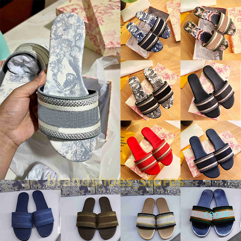 Women Sandals Slippers Embroidery Designers Slides Sandal Floral Brocade Flip Flops Striped Beach Leather Rubber Fashion Flower Slipper Loaf
Women Sandals Slippers Embroidery Designers Slides Sandal Floral Brocade Flip Flops Striped Beach Leather Rubber Fashion Flower Slipper Loaf