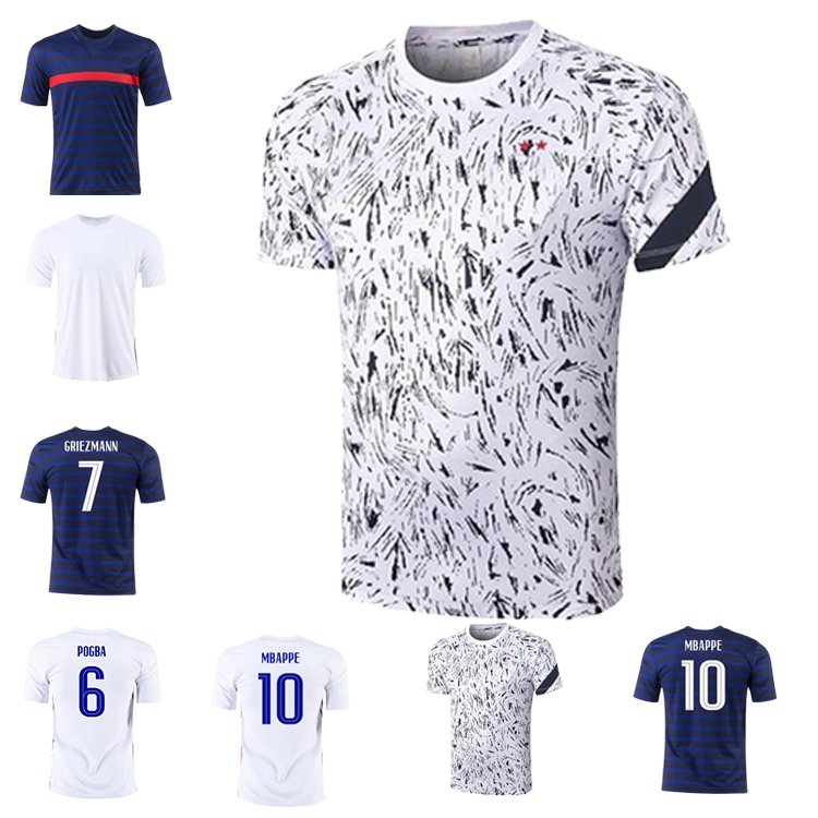 

MAN + KIDS 2021 GRIEZMANN MBAPPE soccer jersey KANTE 20 21 POGBA shirt Maillot de football France ZIDANE GIROUD Kimpembe Ndombele Thauvin 100TH hommes enfants, Away patch 1