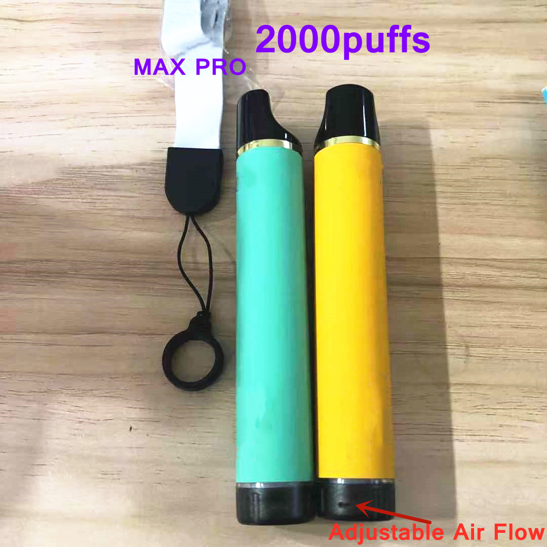 2000puffs Max Pro Disposable Vapes 5% E cigarettes Pods Device 7ML Pods 1100MAH Battery with hanger Adjustable Air Flow Non-Rechargeable Emp
2000puffs Max Pro Disposable Vapes 5% E cigarettes Pods Device 7ML Pods 1100MAH Battery with hanger Adjustable Air Flow Non-Rechargeable Emp