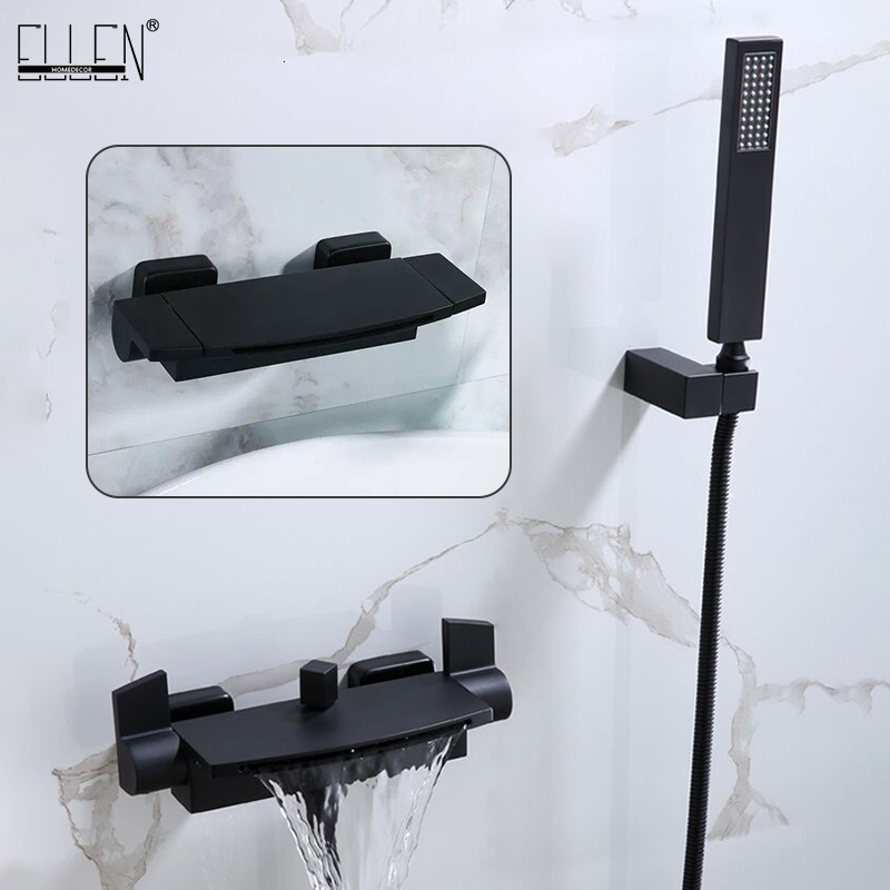 Bathroom Shower Sets Bathtub Faucets with Hand Hot Cold Bath Black Chrome Faucet Water Mixer Tap Crane Els Kel0
Bathroom Shower Sets Bathtub Faucets with Hand Hot Cold Bath Black Chrome Faucet Water Mixer Tap Crane Els Kel0