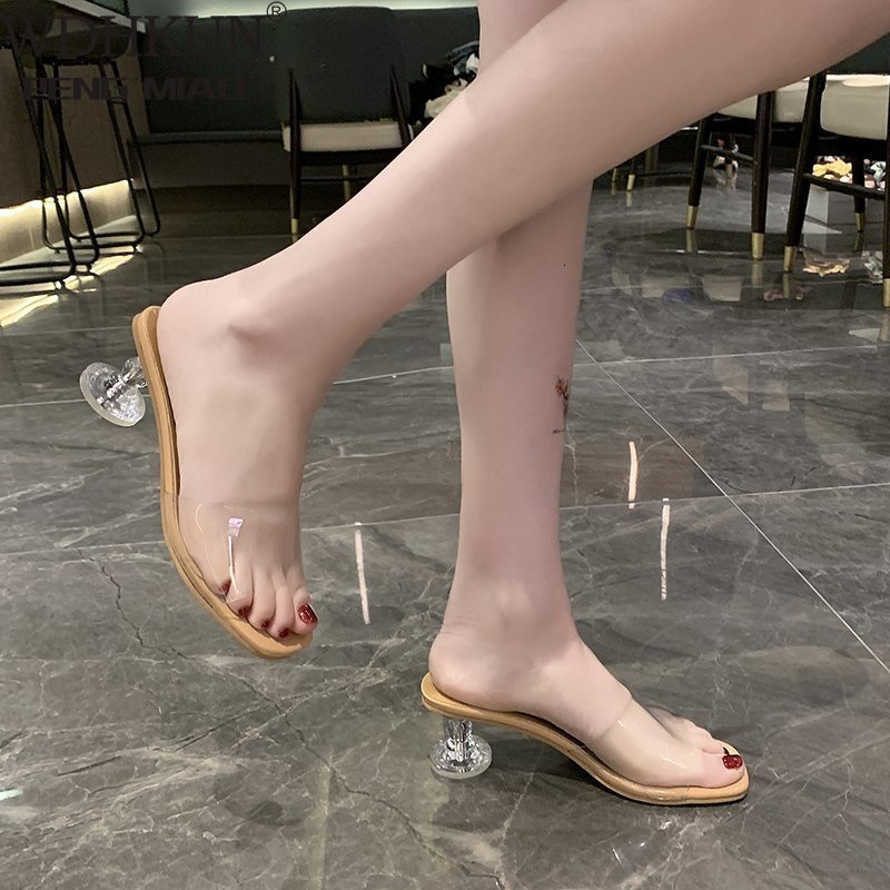 Slippers WDHKUN 2021 Summer Fashion Glass Heel Heels Shoes Woman Sexy Open Toe Strap Pvc Sandals Women Casual Flip Flops P3JX, Apricot
Slippers WDHKUN 2021 Summer Fashion Glass Heel Heels Shoes Woman Sexy Open Toe Strap Pvc Sandals Women Casual Flip Flops P3JX, Apricot
