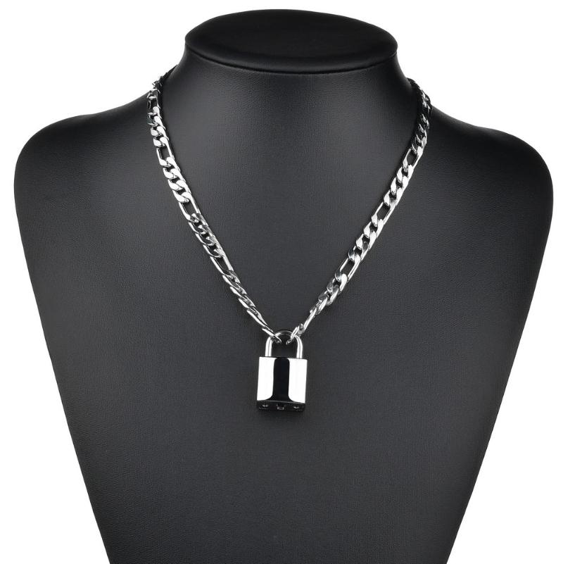 Pendant Necklaces MissCyCy Stainless Steel Key Lock Necklace Punk Link Chain Padlock Hiphop Women/Men 2021 Fashion Rock
Pendant Necklaces MissCyCy Stainless Steel Key Lock Necklace Punk Link Chain Padlock Hiphop Women/Men 2021 Fashion Rock
