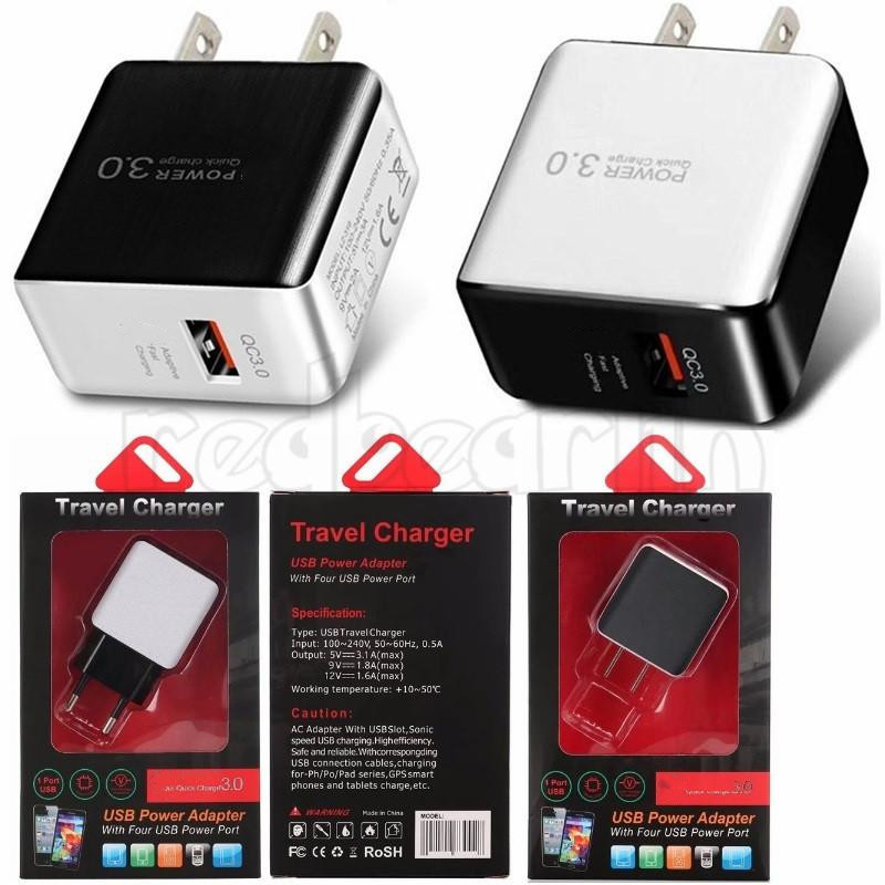 QC 3.0 Fast Wall Charger USB Quick Chargers US EU Plug adapter for iPhone 12 13 pro Samsung S10 S9 xiaomi power plug
QC 3.0 Fast Wall Charger USB Quick Chargers US EU Plug adapter for iPhone 12 13 pro Samsung S10 S9 xiaomi power plug
