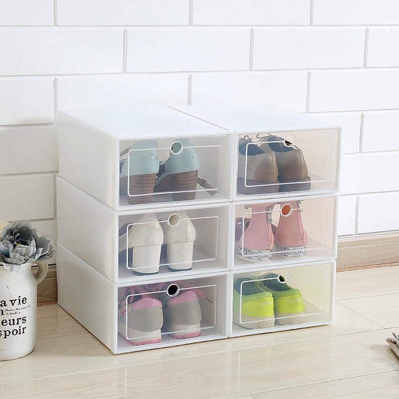 Pcs Transparent Shoe Box Flip Design Plastic Storage Case Organizer Dustproof For Home J99Store Clothing & Wardrobe